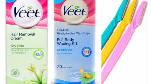 It is most suitable for removing hair on your face especially on the upper lip and chin area. Veet Cream Veet Wax Strips Razors Facial Hair Removal At Home Youtube