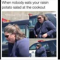 ½ cup of cooked quinoa (about 90g). Raisin Potato Salad Know Your Meme