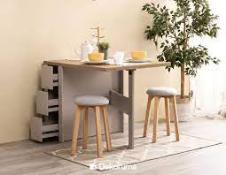 Ruang Makan Sempit Yuk Pakai 5 Meja Makan Lipat Multifungsi Ini In 2021 Kitchen Furniture Design Home Room Design Best Tiny House