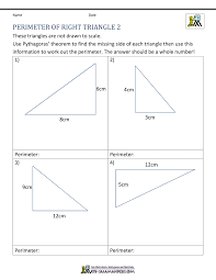 Lengths of triangle sides using the pythagorean theorem to classify triangles as obtuse, acute or right. Perimeter Of Right Triangle