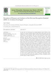 Pdf Perception Of Preparers And Auditors On New Revenue Recognition Standard Ifrs 15 Evidence From Egypt