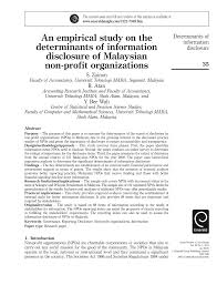 Get expert advice on the selection of the type of ngo registration, how to register process, documentation and service selection. Pdf An Empirical Study On The Determinants Of Information Disclosure Of Malaysian Non Profit Organizations