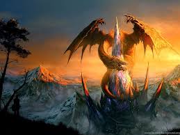 White dragons favor chilly or cold regions as their home. Mythical Ice And Water Dragons Wallpaper Desktop Background