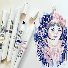 Gentian On Instagram Trying Out Some Winsor And Newton Pigment Markers On Strathmore Mixed Media Paper Pigmentmarker W Markers Winsor Newton Markers Set