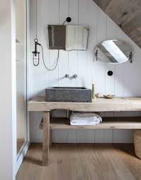 Meuble de salle de bain en bois massif noir. Console De Salle De Bain En Orme Brut Ancien Little Poland For Me Lab