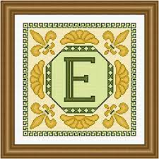 Free stitching pattern creator and generator. Classic Monogram E Cross Stitch Pattern By Susan Saltzgiver Crosstitch Com