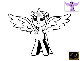 Coloring is good exercise for both children and adults. Alicorn Twilight Sparkle Coloring Pages