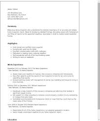 Home Inspector Resume Template Best Design Tips Myperfectresume