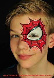 For this beautiful yet understated look from snazaroo, begin with a light white base before adding flowers trailing down one side of the face. 40 Cool Face Painting Ideas For Kids Face Painting Easy Face Painting Halloween Superhero Face Painting