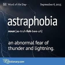 Today S Word Of The Day Is Astraphobia Learn Its Definition Pronunciation