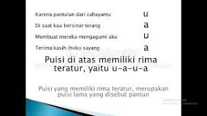 We did not find results for: Cara Menentukan Bunyi Vokal Akhir Baris Baris Satu Bait Puisi Atau Rima Youtube
