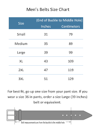 Systematic Dickies Belt Size Chart 2019