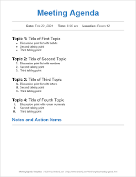 10 Free Meeting Agenda Templates Word And Google Docs