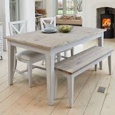 Kitchen & dining room furniture; Hugo Isaac Paige Rectangular Extending Dining Table Distressed Grey Limed Oak Leader Furniture