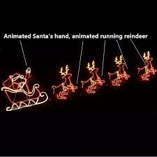 Browse all outdoor christmas décor. 2d Outdoor Christmas Light Display Animated Flying Santa And Reindeer Outdoor Decorations Buy Outdoor Christmas Light Display Santa And Reindeer Outdoor Decorations Flying Reindeer Christmas Decorations Product On Alibaba Com