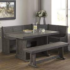 Lazzo wooden modern dining set for breakfast nook, kitchen, dining room for home, breakfast nook, kitchen, dining room (oak grey, 1x 47 table + 2x chairs) 3.8 out of 5 stars 51 $89.98 $ 89. Large Corner Nook Dining Set Novocom Top