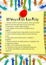 10 Simple Ways All Kids Can Help Others Coam Volunteer Opportunities For Kids Volunteer Activities Service Projects For Kids