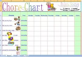 Family Daily Chore Chart Template Free Daily Chore Charts