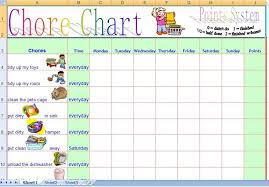 family daily chore chart template free daily chore charts