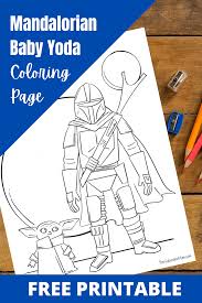 Yoda coloring pages with sword star wars book sheet colors baby for kids. The Mandalorian Baby Yoda Coloring Page Free Printable