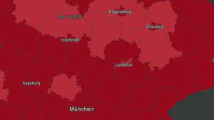 An den grenzen zu tirol und tschechien gibt es dagegen derzeit auf wunsch der angrenzenden länder bayern und sachsen. Corona Karte In Bayern Fast Komplett Rot Alarmierende Zahlen In Krankenhausern Aber 240 Gaste In Lokal Bayern