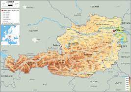 Map location, cities, capital, total area, full size map. Austria Map Physical Worldometer