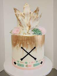 Boho Adventure Tribal Cake Boho Chic Baby Shower Birthday Cake Girls Boho Cake Girl Cakes