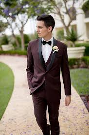Black And Maroon Tuxedo Orange County Outdoor Wedding Shoot At Monarch Beach Resort Groom Burgundy Tuxedo With Matching Vest And White Burgundy Tuxedo White Tuxedo Wedding Wedding Tux