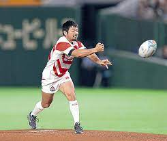 2019 東京ドーム 巨人 広島戦 始球式 ceremonial first pitch 田中史朗 fumiaki tanaka ラグビー日本代表 japan rugby team ラグビー 日本代表 日本ラグビー ラグビー