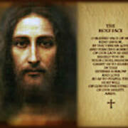 Prayer to The Holy Face of Jesus. Canvas Print by Samuel Epperly