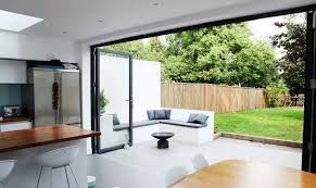 American Fridge Freezer Next To Bi Fold Doors Extension Maison Extension Maison Bois Maison Nantes