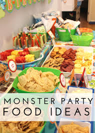 Buffet Birthday Party Food Ideas For Adults Monster Party Spotlight On Food The Homes I Have Made Kids Party Food Party Finger Foods Birthday Party Food