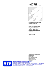 Epp 0843 10 11 Raychem Joint Kit Akbar Trading Est Saudi Arabia In 2020 Joint Stress Control How To Remove