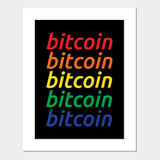 Bitcoin Rainbow Repetition Colour Logo