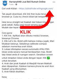 Kamu bisa memanfaatkan situs online disediakan oleh google untuk penunjuk arah kiblat online bernama qibla finder. Pas Dun Sikamat Cari Arah Kiblat Facebook