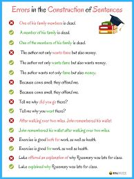 Common Errors In The Construction Of Sentences Eslbuzz Learning English English Vocabulary Words Learn English Vocabulary Learn English