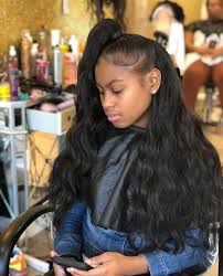 Hairstyles for black girls with weave. Pinterest Clawprint For More Bomb Pins Hair Hairstyles Hairextensions Virginhair Rawhair Remyhair Virginhairext Hair Styles Wig Hairstyles Hair