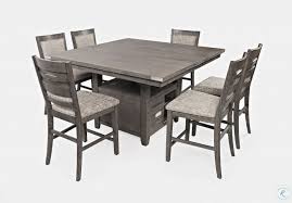 Pratico white extension square dining table options. Altamonte Brushed Grey Square Adjustable Extendable Storage Dining Table From Jofran Coleman Furniture