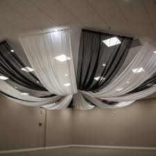Amazon.com: Event Decor Direct 12 Panel Ceiling Fabric Draping Kit - Easy  to Assemble Starburst Ceiling Draping Kit for Wedding, Party & More - Fire  Retardant Sheer Voile - 40FT x 82