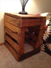 Nachttisch Aus Paletten Verwendet Holzplatten Mobel Zuhause Diy Nachttisch Aus Paletten