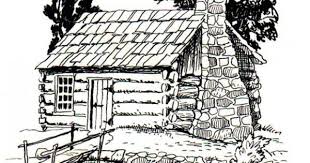 Big rig coloring pages cute cartoon of. Log Cabin Fireplace Coloring Pages