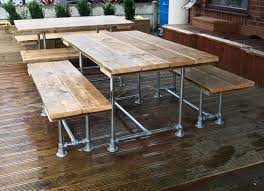 If you live in an apartment or townhome with a patio, we also have options for smaller spaces, including balcony furniture like chairs, small coffee tables, bistro sets and more. 6 10 Seat Industrial Outdoor Garden Pub Table Benches Patio Furniture Savi