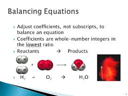 Balancing chemical equations calculator with subscripts and coefficients. Chapter 8 Chemical Reactions Ppt Video Online Download