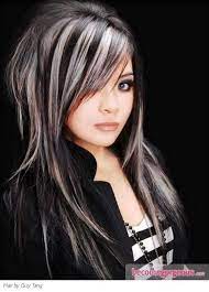 50 Stylish Highlighted Hairstyles For Black Hair 2017 Platinum Blonde Highlights Dark Hair With Highlights Black Hair With Highlights