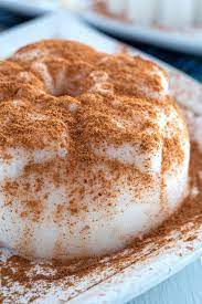 And arroz con dulce, rice pudding with cinnamon and raisins. Puerto Rican Dessert Coconut Pudding Puerto Rican Dessert Recipe Boricua Recipes