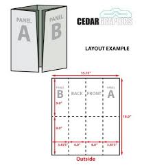 9 x 4 right angle gate fold brochure template art junk