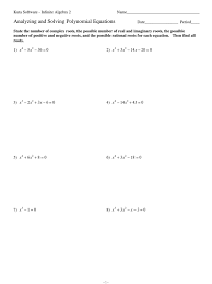 First, they write each equation in quadratic form. Analyzing And Solving Polynomial Equations Equations Polynomial