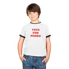 Compre a camiseta vote for pedro aqui: Art Box Napoleon Dynamite Vote For Pedro Youth White T Shirt Walmart Com Walmart Com