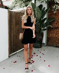 Adele Ruffle Dress Black Ruffle Dress Outfit Black Wedges Outfit Black Ruffle Dress