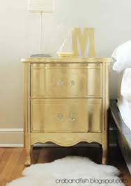 Diy Gilded Nightstand Crab Fish Furniture Makeover Painted Furniture Home Diy